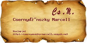 Csernyánszky Marcell névjegykártya