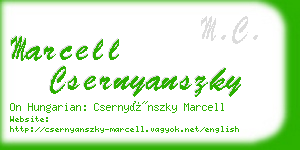 marcell csernyanszky business card